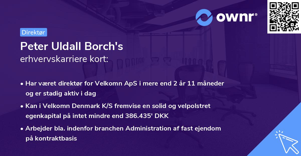 Peter Uldall Borch's erhvervskarriere kort