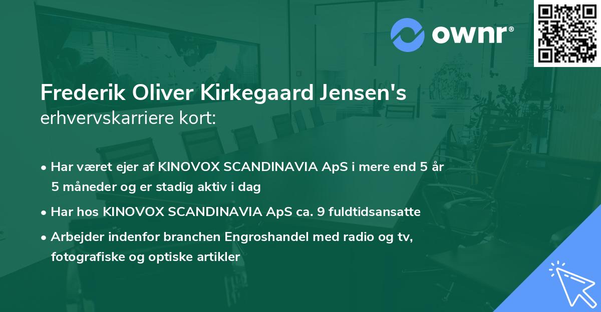 Frederik Oliver Kirkegaard Jensen's erhvervskarriere kort