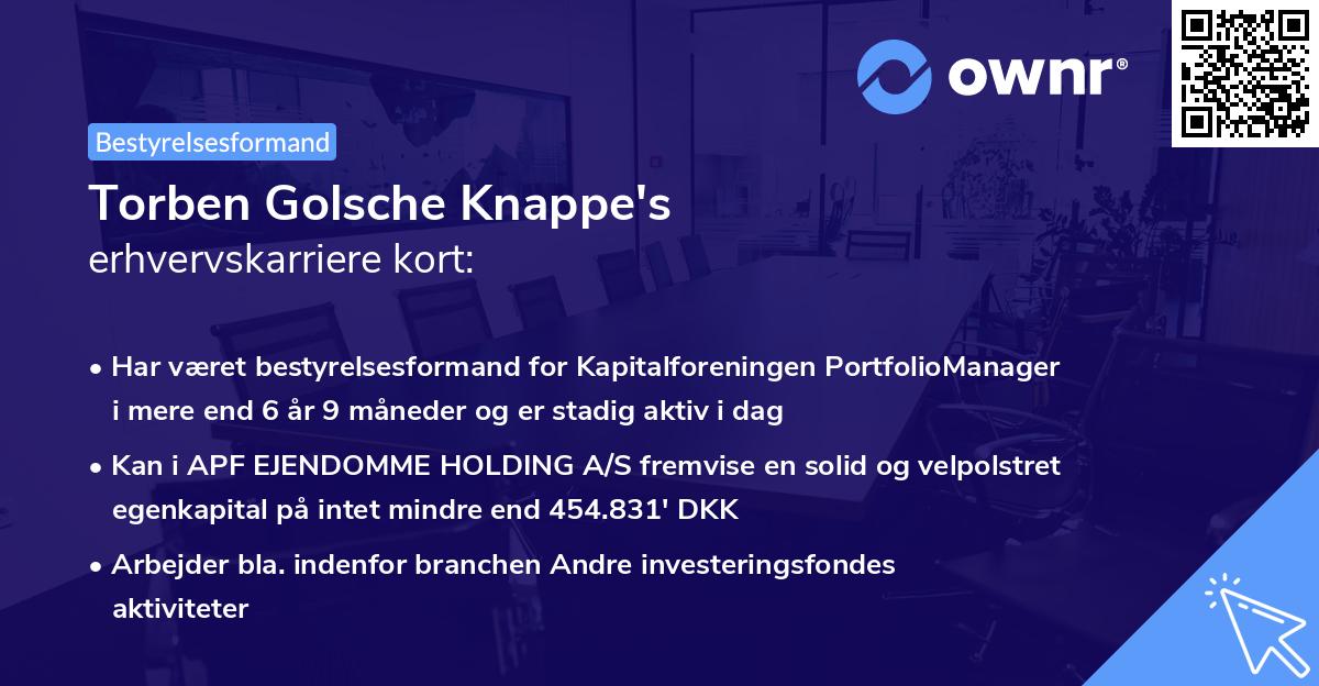 Torben Golsche Knappe's erhvervskarriere kort