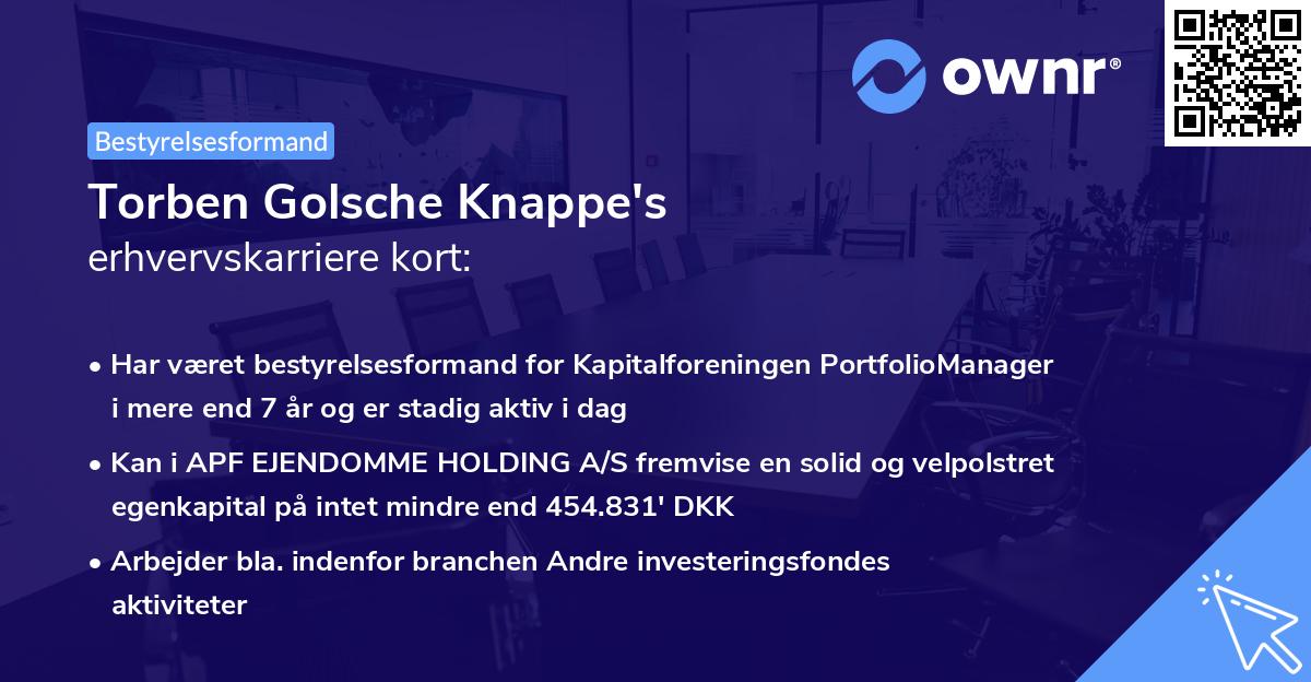 Torben Golsche Knappe's erhvervskarriere kort
