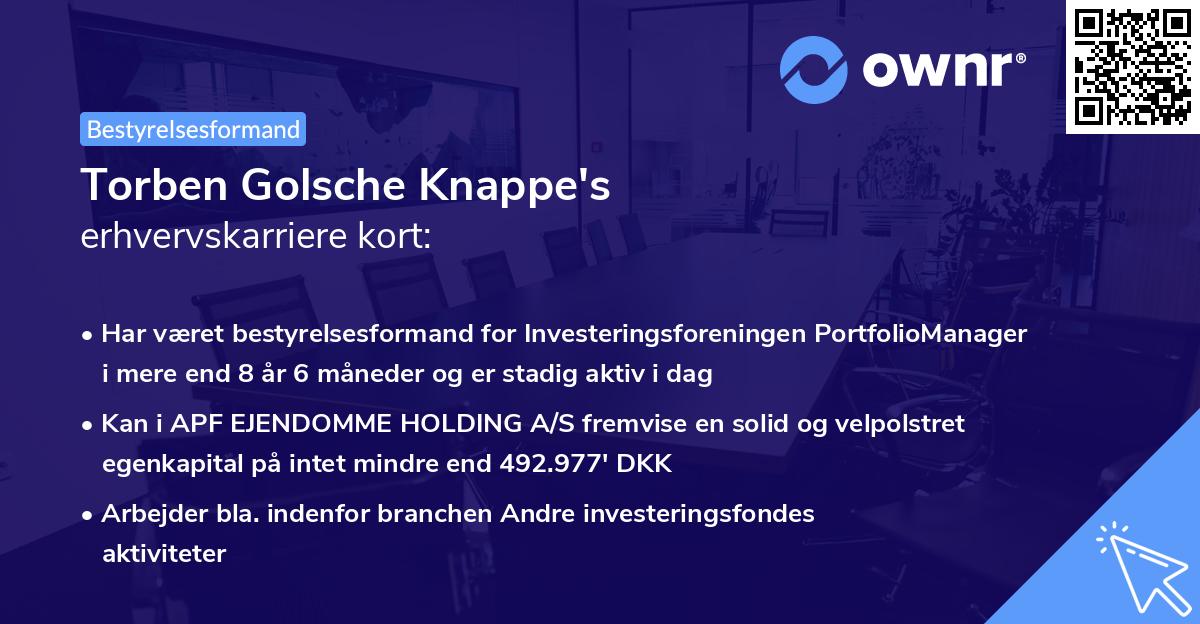 Torben Golsche Knappe's erhvervskarriere kort