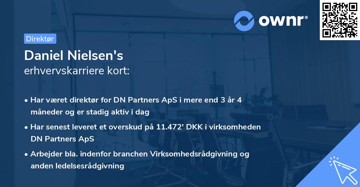 Daniel Nielsen's erhvervskarriere kort