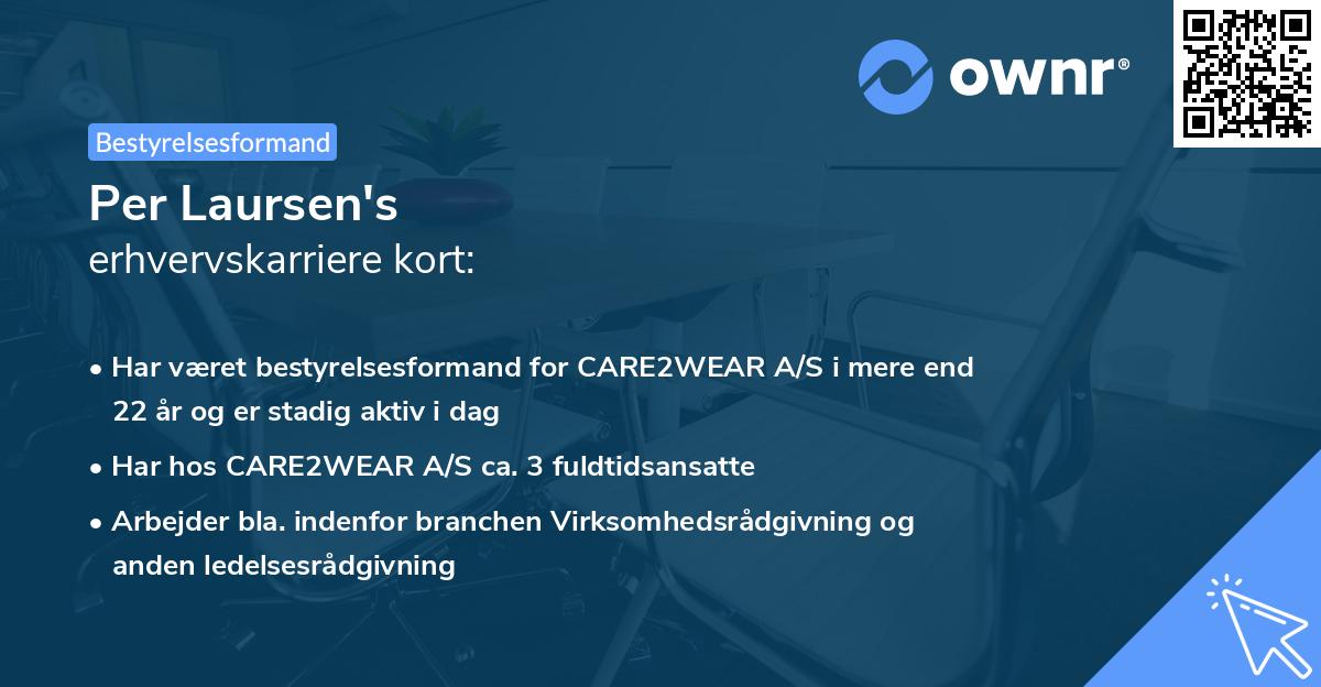 Per Laursen's erhvervskarriere kort