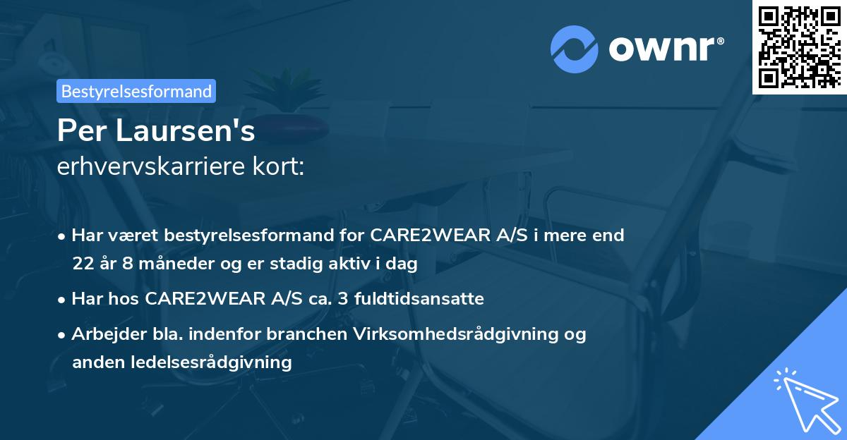 Per Laursen's erhvervskarriere kort