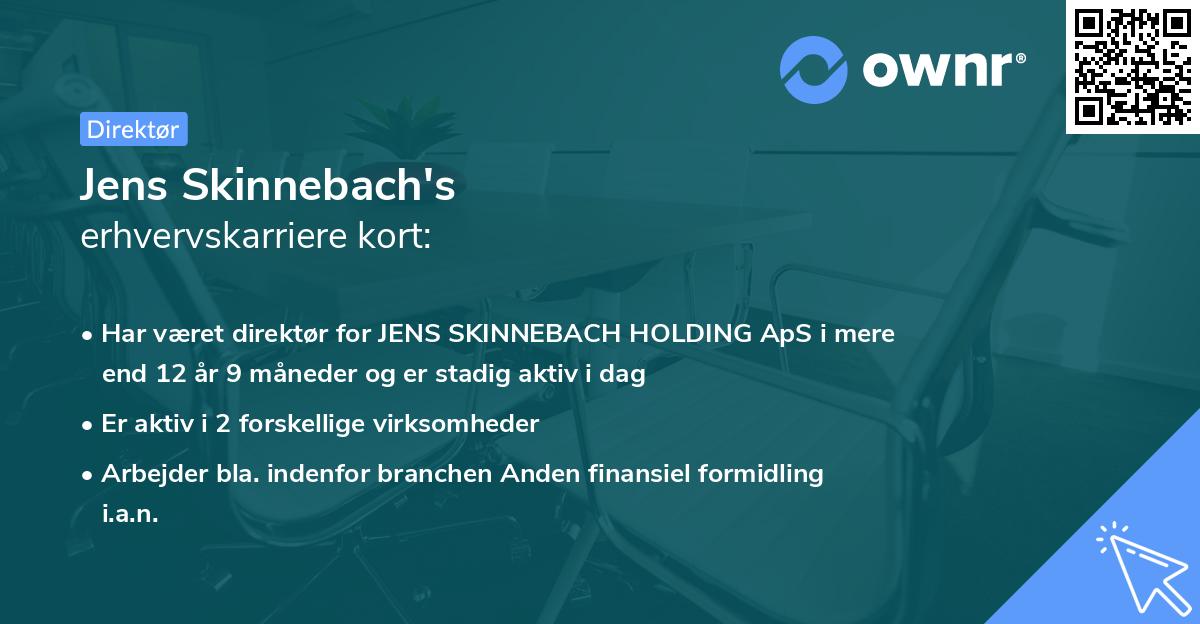 Jens Skinnebach's erhvervskarriere kort