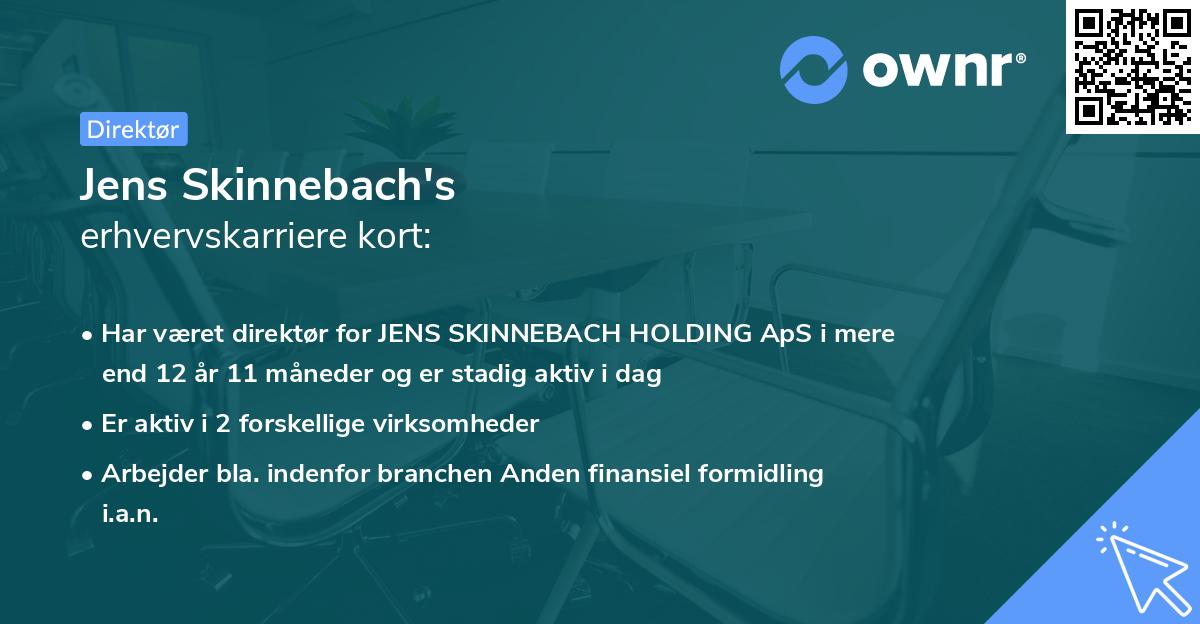 Jens Skinnebach's erhvervskarriere kort