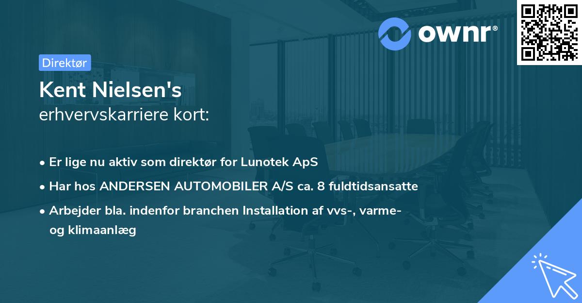 Kent Nielsen's erhvervskarriere kort