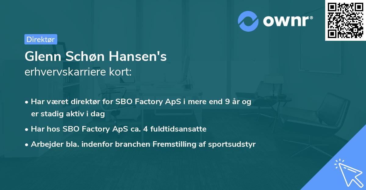 Glenn Schøn Hansen's erhvervskarriere kort