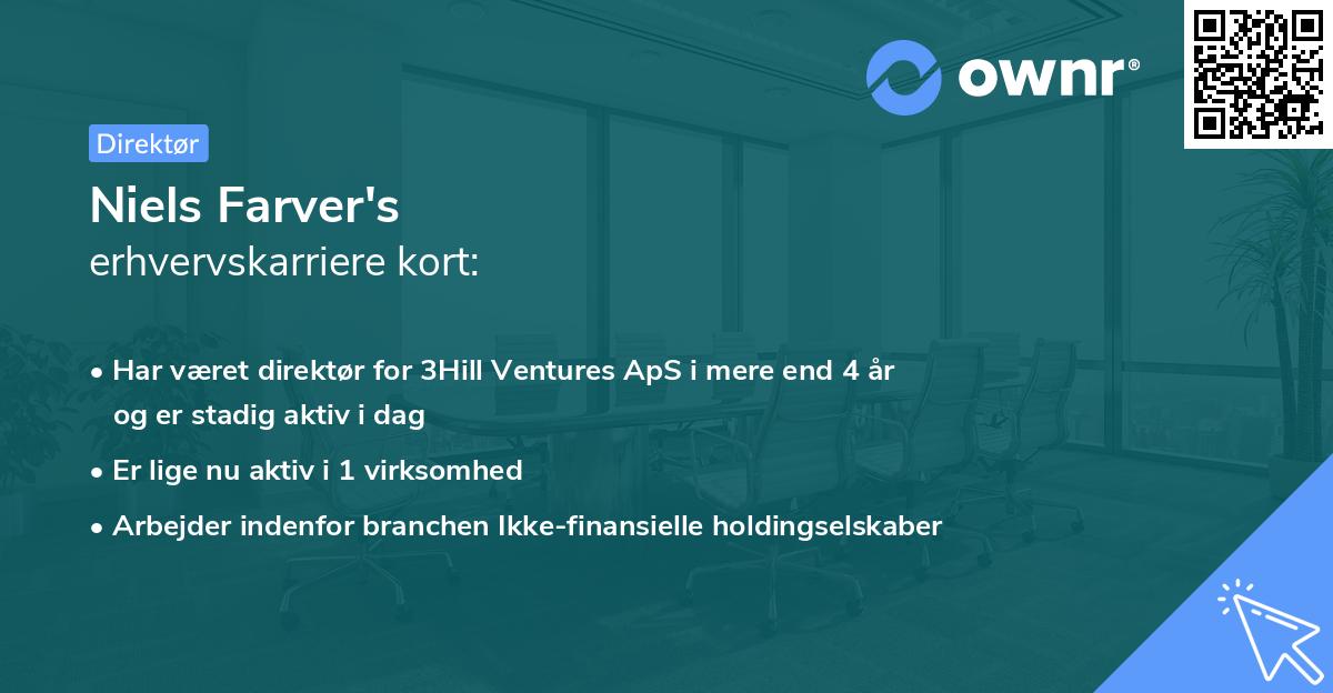 Niels Farver's erhvervskarriere kort