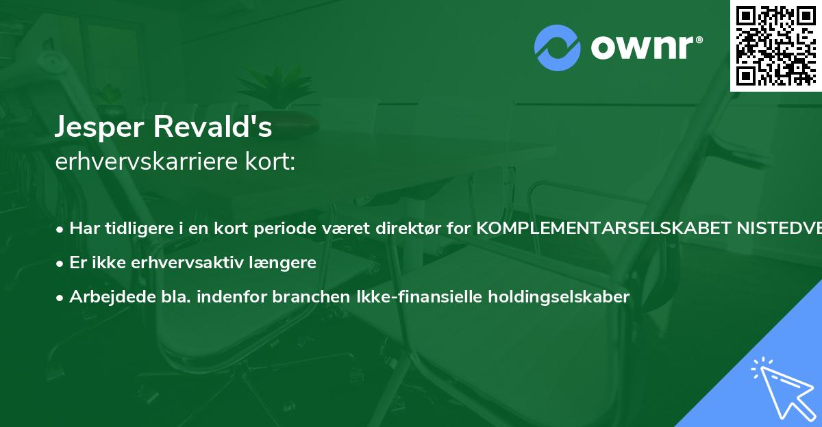 Jesper Revald's erhvervskarriere kort