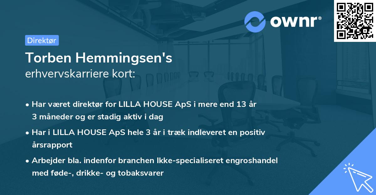 Torben Hemmingsen's erhvervskarriere kort