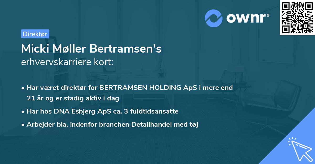 Micki Møller Bertramsen's erhvervskarriere kort
