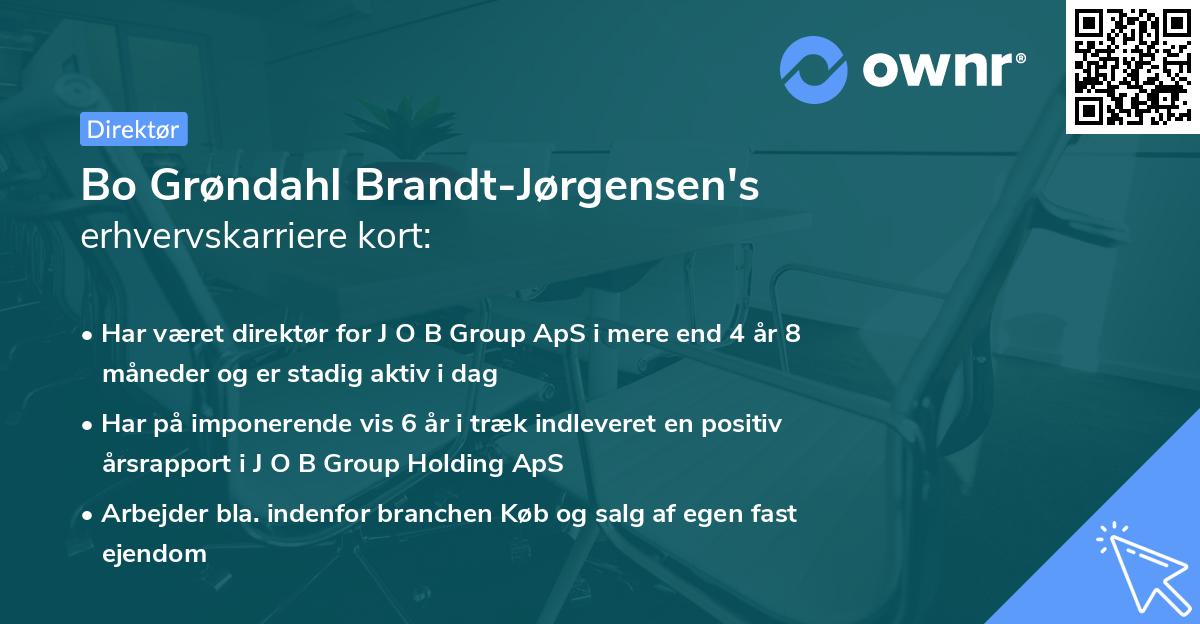 Bo Grøndahl Brandt-Jørgensen's erhvervskarriere kort