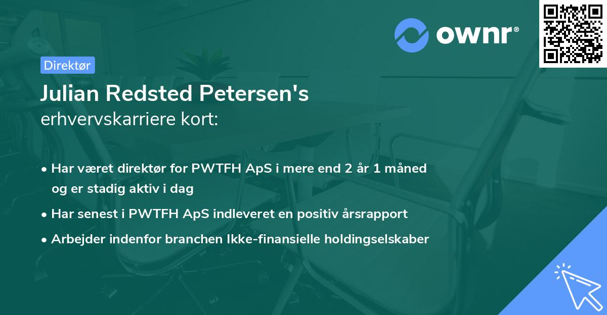 Julian Redsted Petersen's erhvervskarriere kort