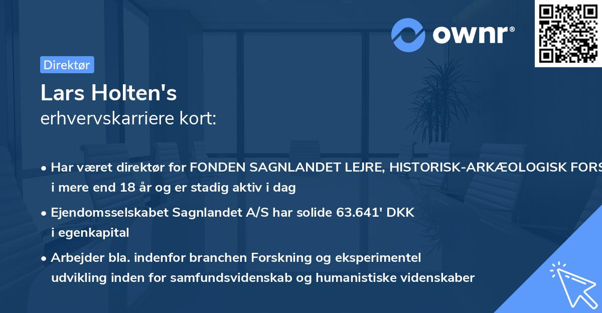 Lars Holten's erhvervskarriere kort