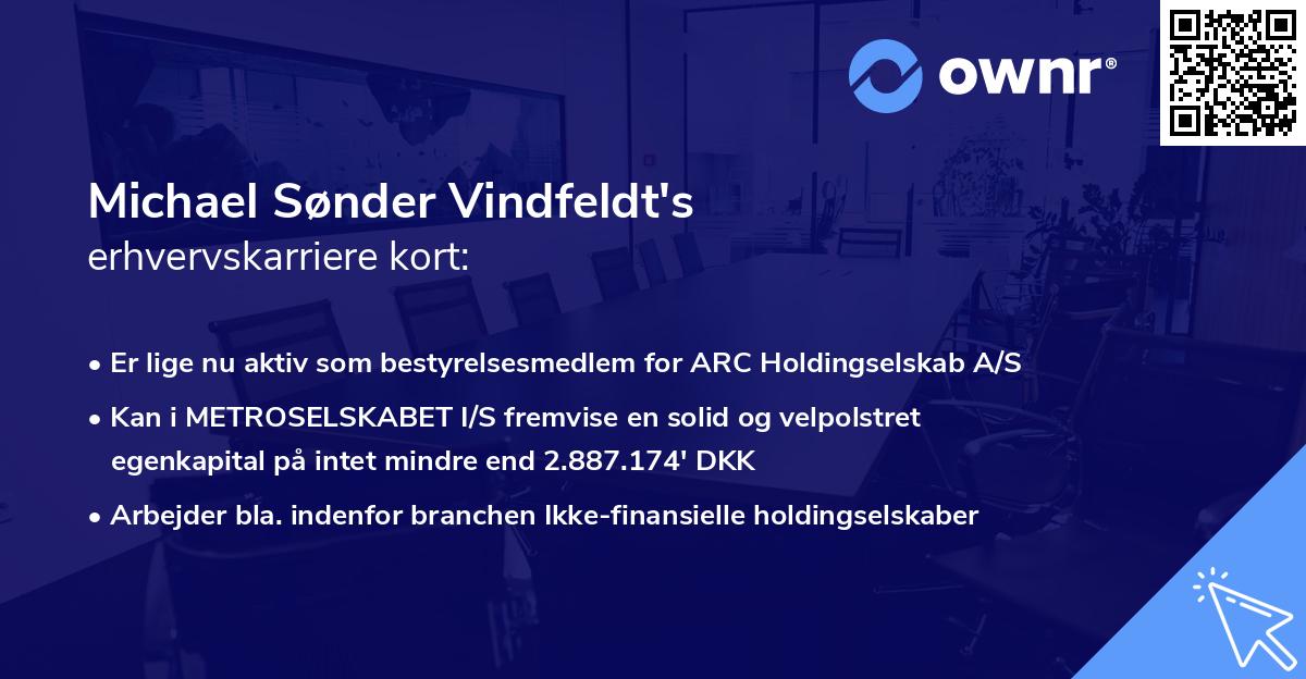 Michael Sønder Vindfeldt's erhvervskarriere kort