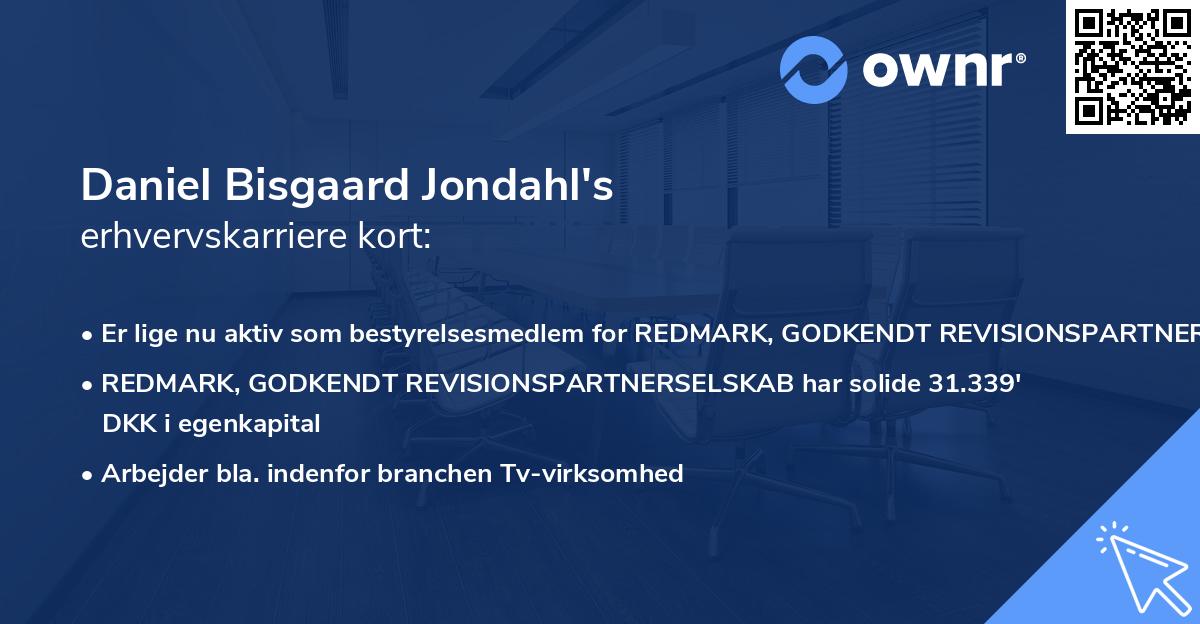 Daniel Bisgaard Jondahl's erhvervskarriere kort