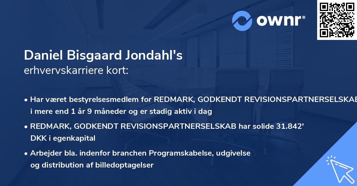 Daniel Bisgaard Jondahl's erhvervskarriere kort