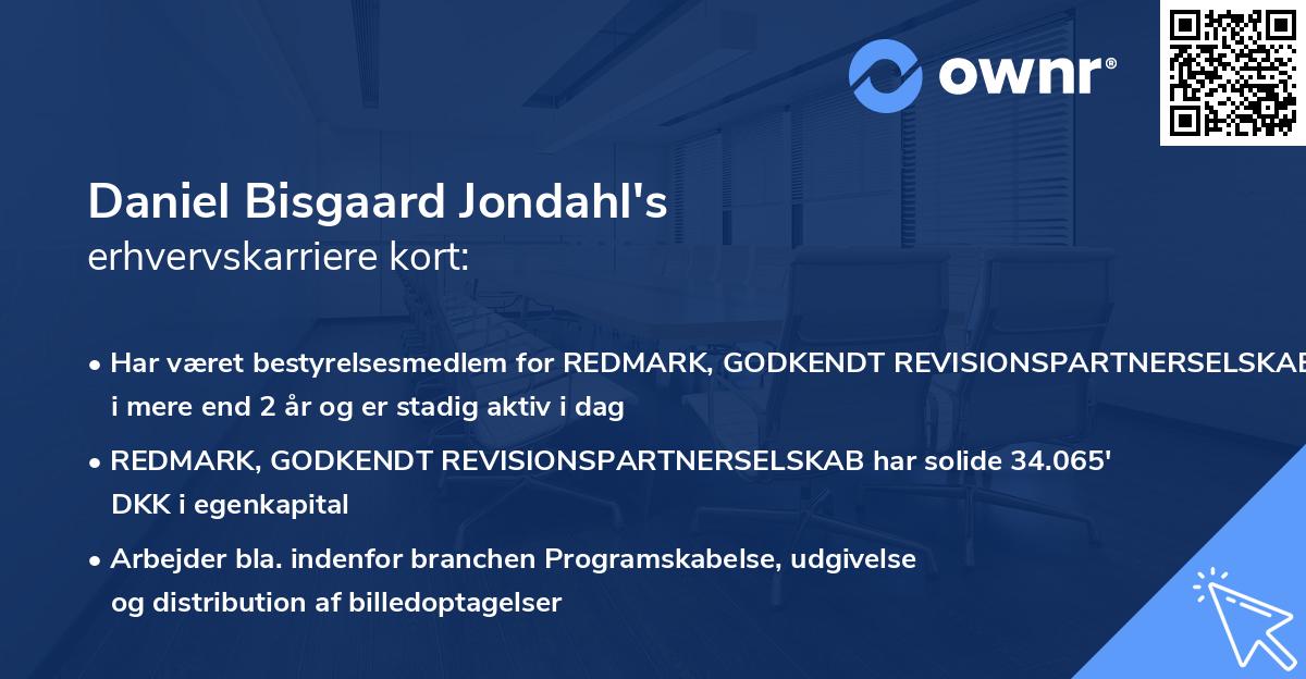 Daniel Bisgaard Jondahl's erhvervskarriere kort