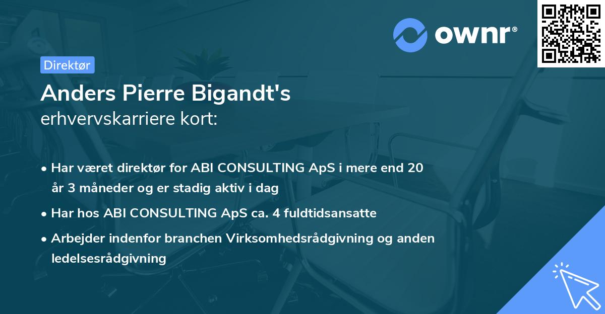 Anders Pierre Bigandt's erhvervskarriere kort