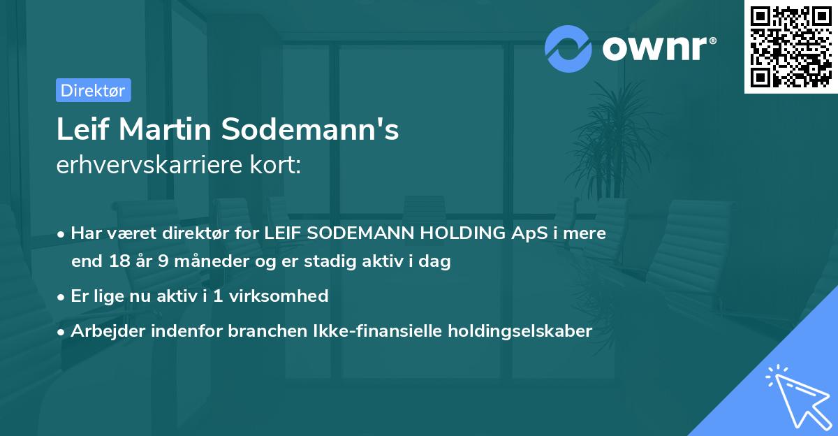 Leif Martin Sodemann's erhvervskarriere kort