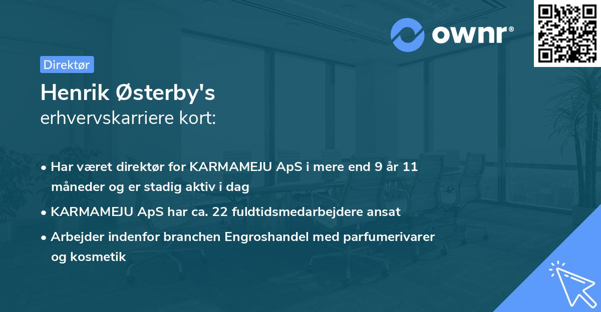 Henrik Østerby's erhvervskarriere kort