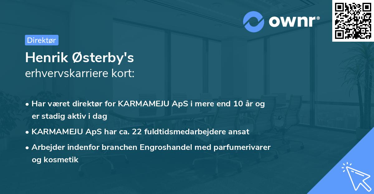 Henrik Østerby's erhvervskarriere kort
