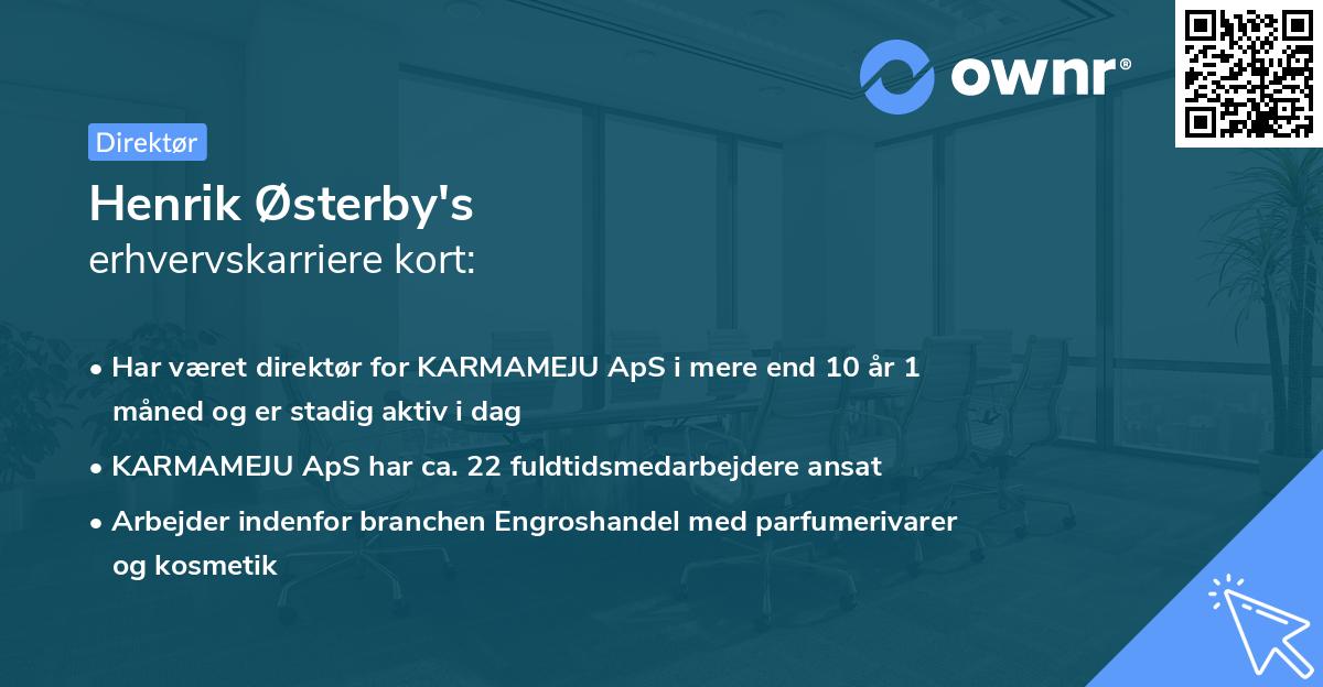 Henrik Østerby's erhvervskarriere kort