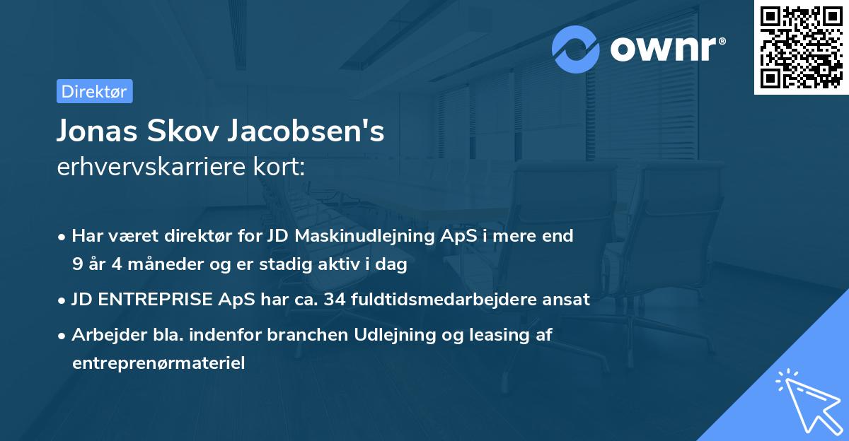 Jonas Skov Jacobsen's erhvervskarriere kort
