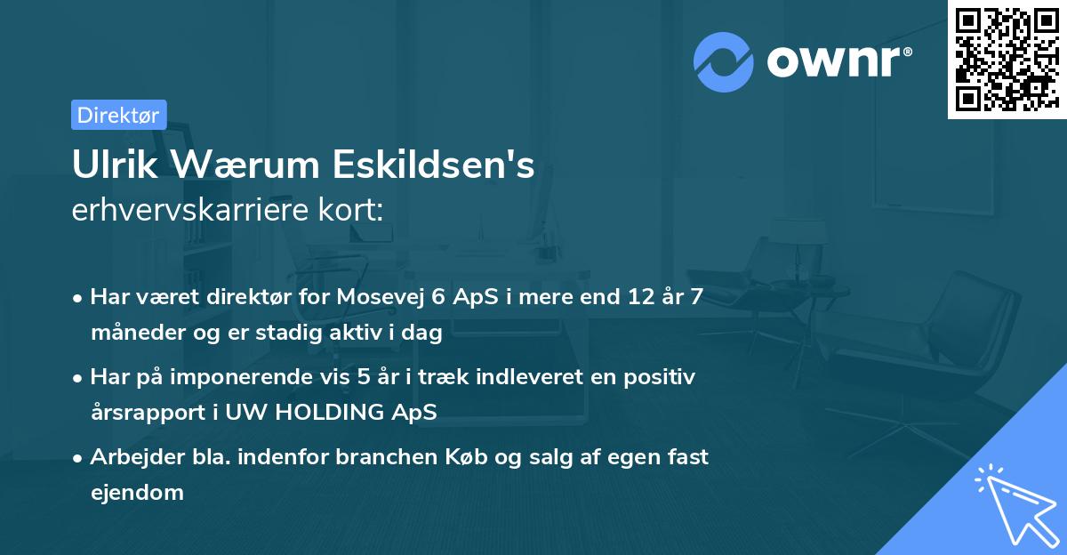Ulrik Wærum Eskildsen's erhvervskarriere kort
