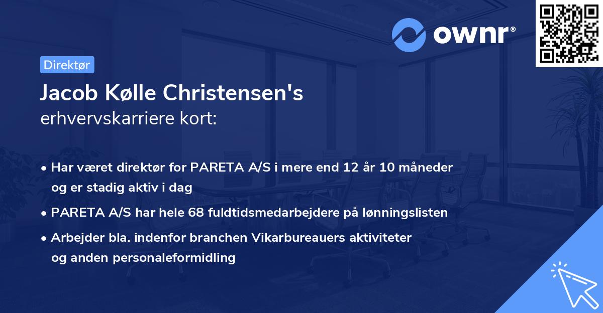 Jacob Kølle Christensen's erhvervskarriere kort