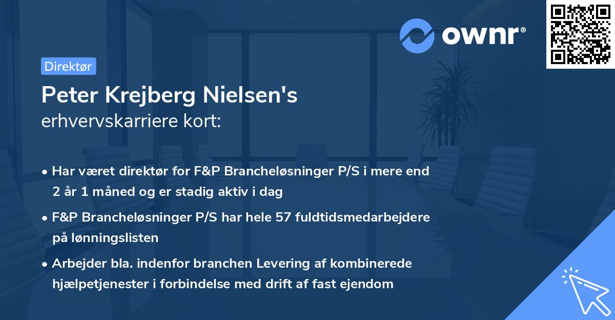 Peter Krejberg Nielsen's erhvervskarriere kort