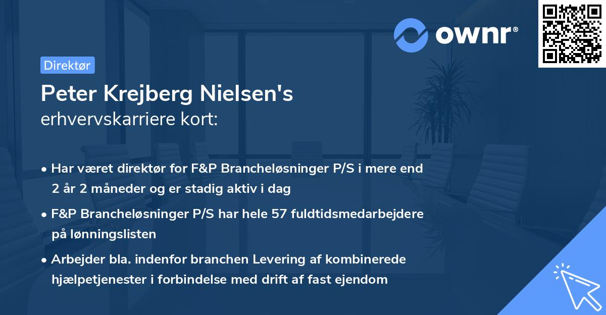 Peter Krejberg Nielsen's erhvervskarriere kort