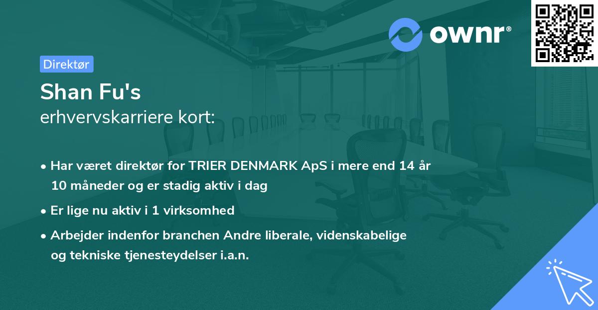 Shan Fu's erhvervskarriere kort