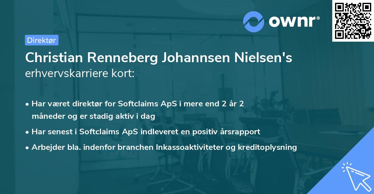 Christian Renneberg Johannsen Nielsen's erhvervskarriere kort