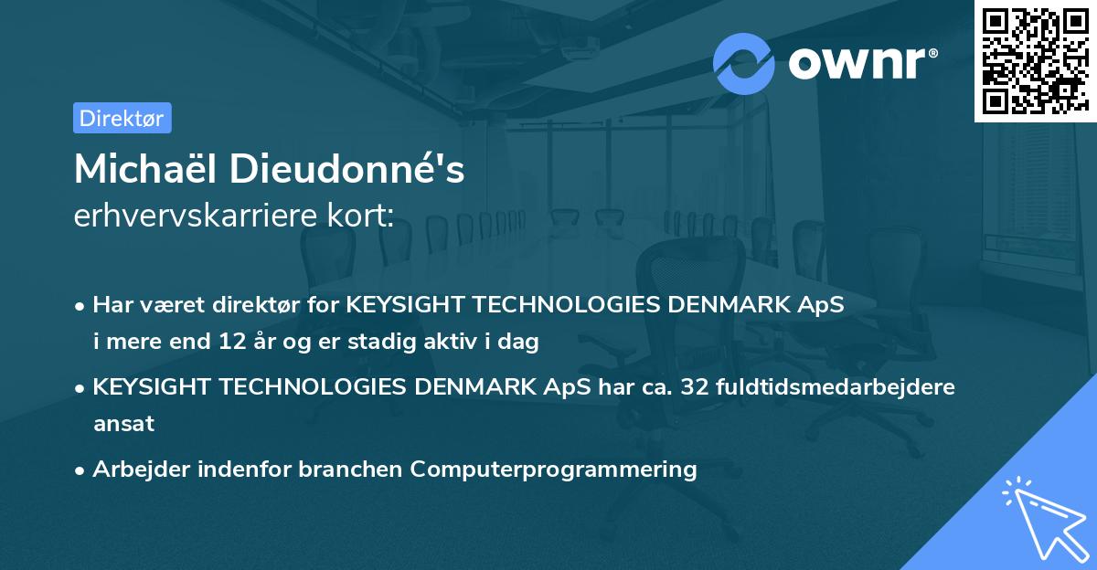 Michaël Dieudonné's erhvervskarriere kort