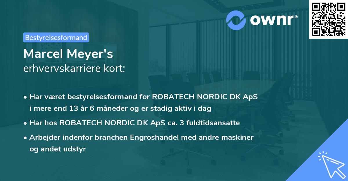 Marcel Meyer's erhvervskarriere kort