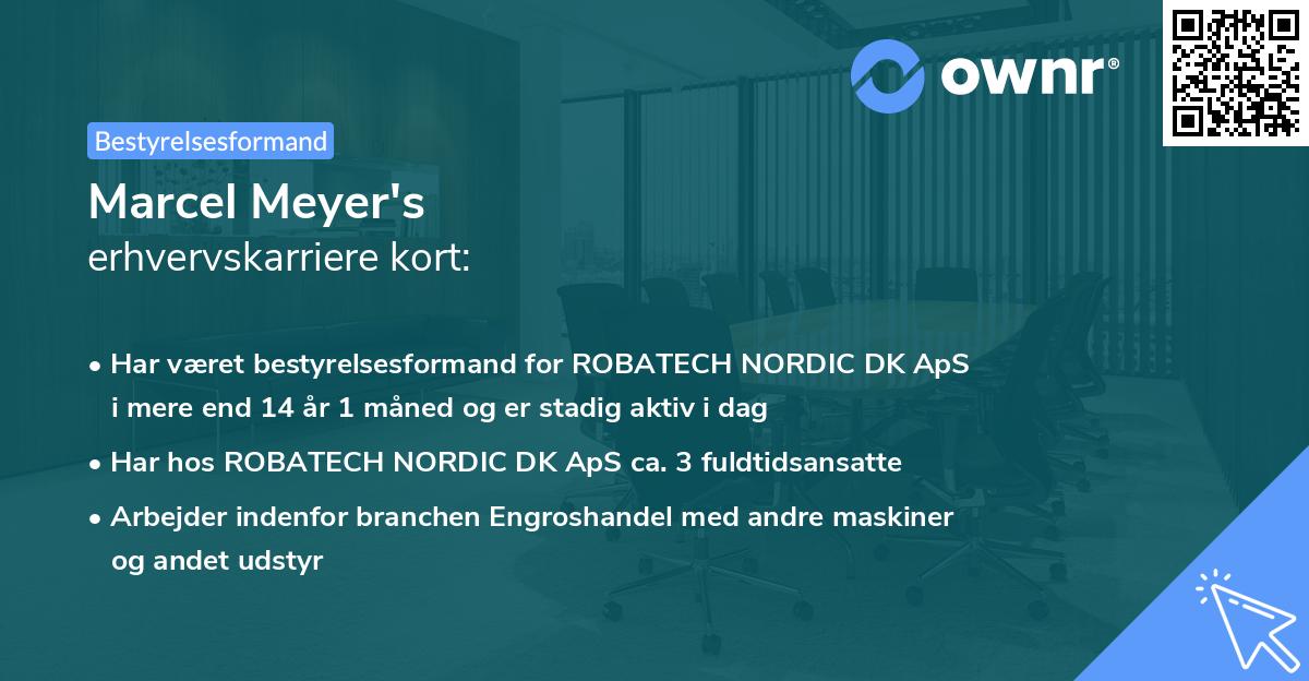 Marcel Meyer's erhvervskarriere kort