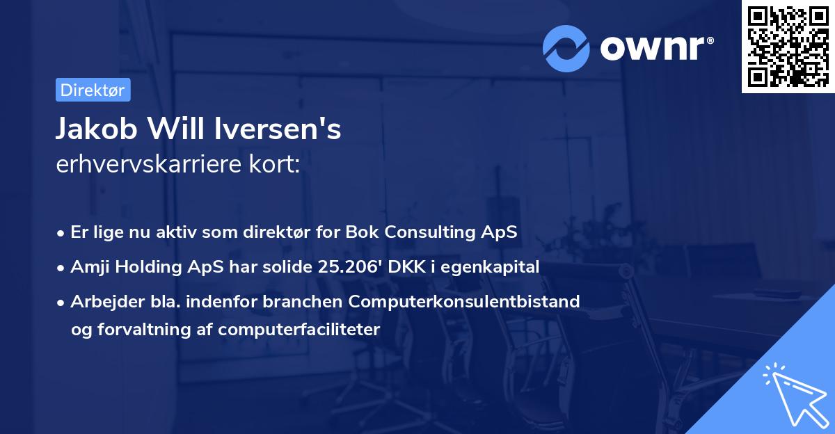 Jakob Will Iversen's erhvervskarriere kort