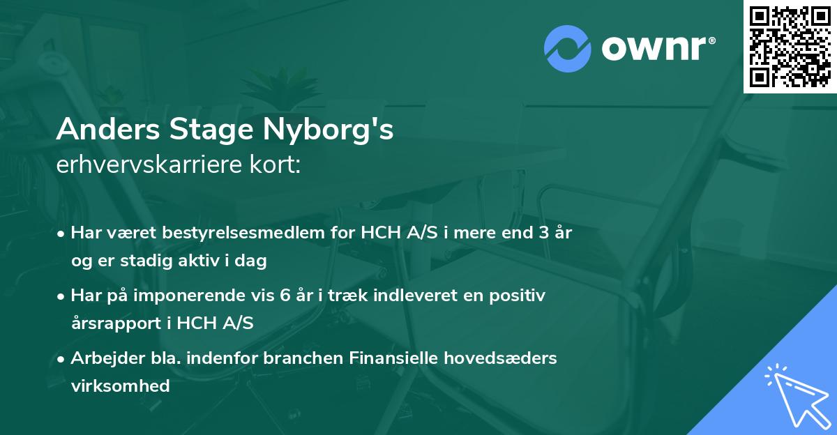 Anders Stage Nyborg's erhvervskarriere kort