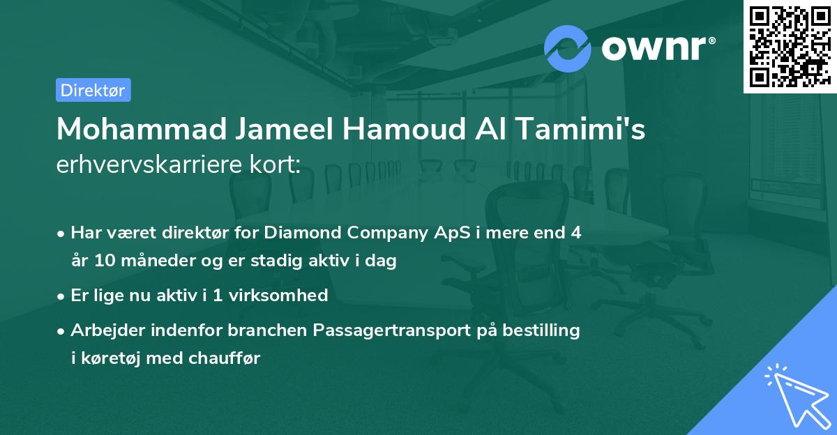 Mohammad Jameel Hamoud Al Tamimi's erhvervskarriere kort