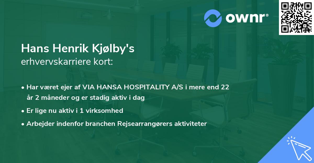 Hans Henrik Kjølby's erhvervskarriere kort