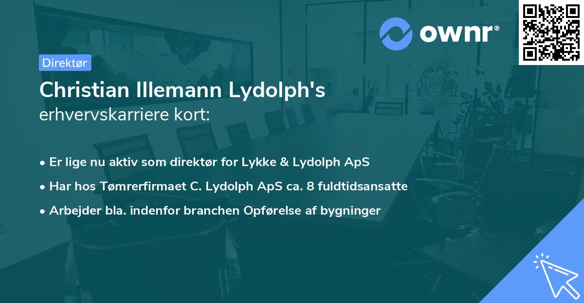 Christian Illemann Lydolph's erhvervskarriere kort