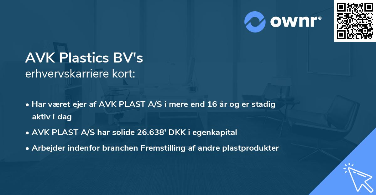 AVK Plastics BV's erhvervskarriere kort