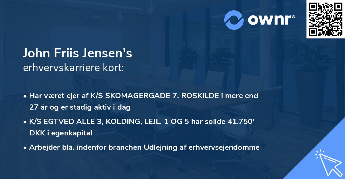 John Friis Jensen's erhvervskarriere kort