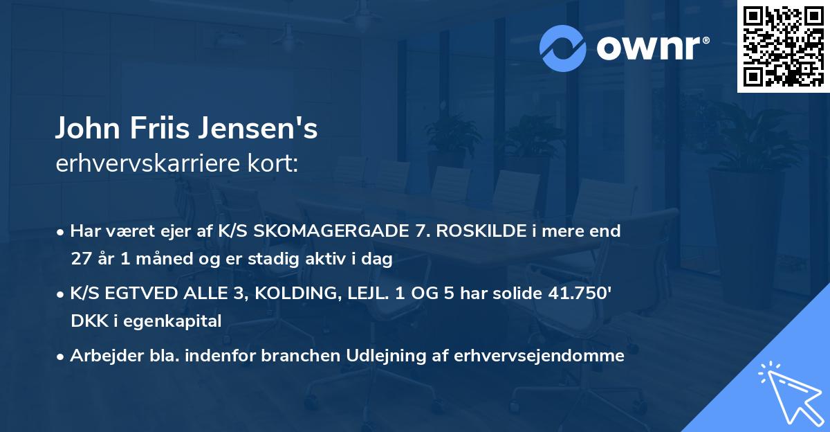 John Friis Jensen's erhvervskarriere kort
