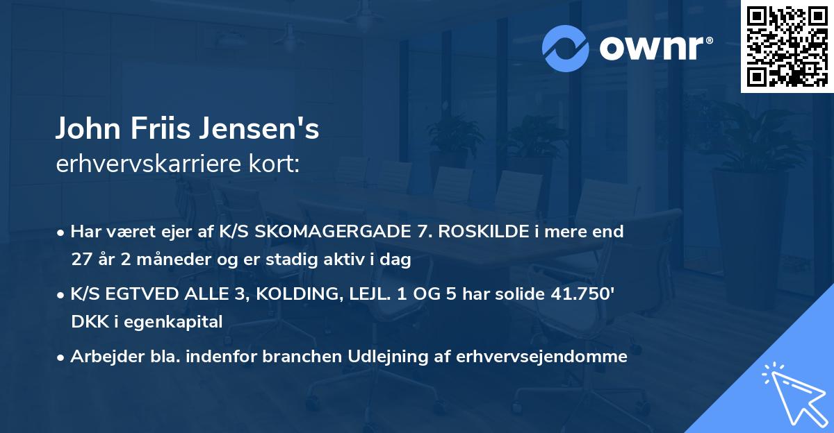 John Friis Jensen's erhvervskarriere kort