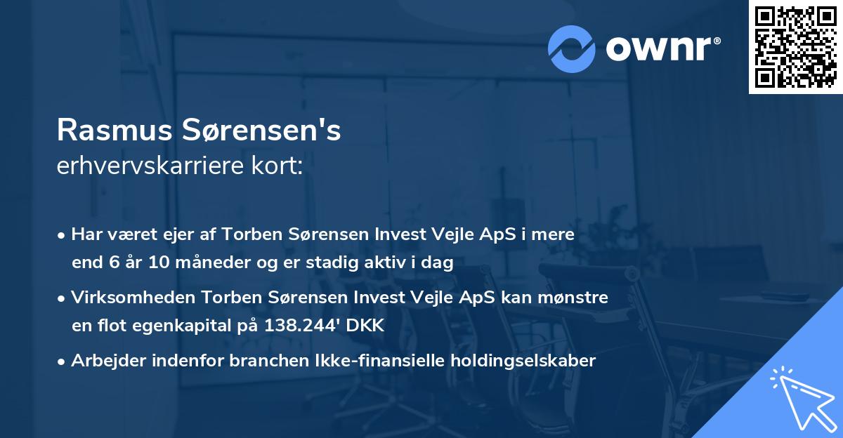 Rasmus Sørensen's erhvervskarriere kort