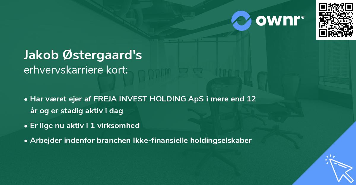 Jakob Østergaard's erhvervskarriere kort