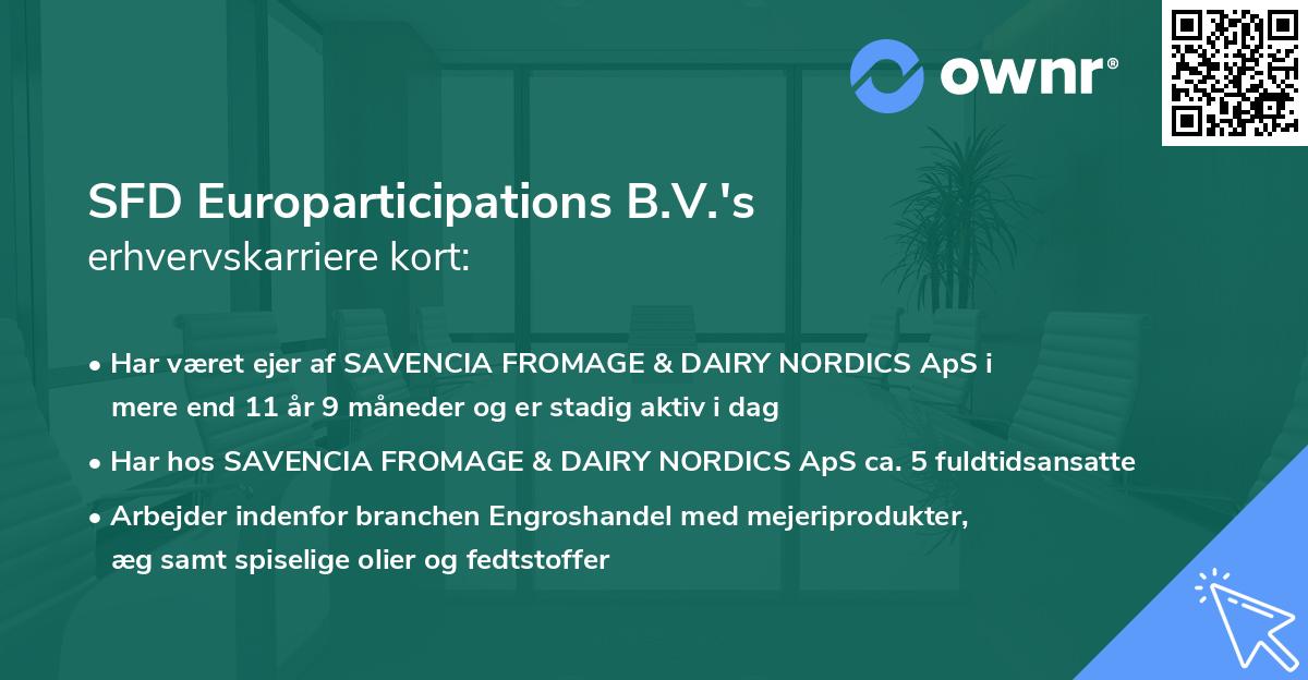 SFD Europarticipations B.V.'s erhvervskarriere kort